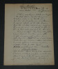 TROUMELIN - MANUSCRIT AUTOGRAPHE " LEUR MAR&Eacute;CHAL" JOFFRE - GUERRE 14/18 5 pages. TROUMELIN