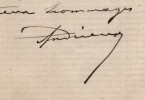 Louis Andrieux - Lettre autographe sign&eacute;e - Chambre des d&eacute;put&eacute;s. Louis ANDRIEUX