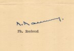Philippe Rambaud - Lettre dactylographi&eacute;e sign&eacute;e &agrave; Thierry Maulnier - 1971. Philippe RAMBAUD