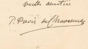 Pierre Puvis de Chavanne - Lettre autographe sign&eacute;e. Pierre Puvis de Chavannes