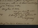 SAINTE SUZANNE Gilles Joseph Martin Bruneteau - LETTRE AUTOGRAPHE SIGN&Eacute;E 1817. Gilles Joseph Martin Bruneteau de Sainte Suzanne