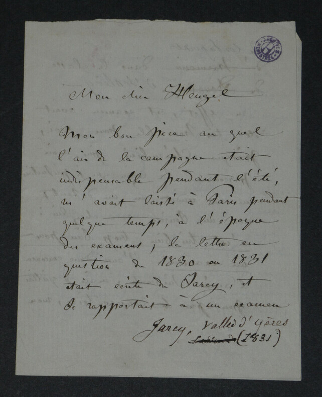Adrien-Louis BO&Iuml;ELDIEU -LETTRE AUTOGRAPHE SIGN&Eacute;E &Agrave; HEUGEL-Biographie de son p&egrave;re. Adrien-Louis BO&Iuml;ELDIEU