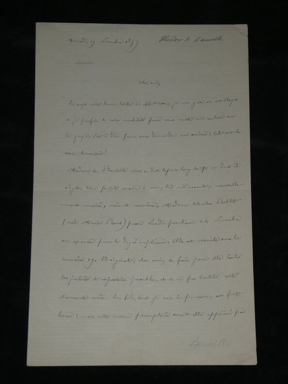 Th&eacute;odore de Banville - Savoureuse lettre autographe sign&eacute;e - 1879. Th&eacute;odore de BANVILLE