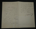 Edouard DEBAT-PONSAN, Peintre - LETTRE AUTOGRAPHE SIGN&Eacute;E, 1905 &agrave; Paris. Edouard DEBAT-PONSAN