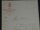 Ettore Ferrari Sculpteur -RARE Lettre autographe sign&eacute;e &agrave; Carolina Luccardi 1883. Ettore FERRARI