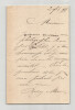 Maximilienne Guyon Lettre autographe sign&eacute;e "Photographie par Pierre Petit" 1897. Maximilienne GUYON
