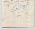 Louis Desnoyers - Lettre autographe sign&eacute;e - 1861. Louis Desnoyers