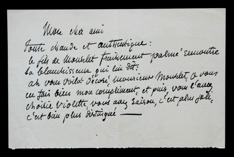 Pierre PUVIS DE CHAVANNES - LETTRE AUTOGRAPHE SIGN&Eacute;E. Pierre PUVIS DE CHAVANNES