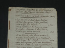 Couplets chant&eacute;s sur les Jacobins honnis Manuscrit autographe sign&eacute; 7 pages 1795. 