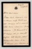 Auguste Maquet - Lettre autographe sign&eacute;e "un temps aussi triste que moi"  1880. Auguste MAQUET