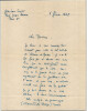 Jean-Louis Curtis - Lettre autographe sign&eacute;e sur article "Hommes et Mondes" 1948. Jean-Louis Curtis