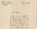 Jean-Louis Curtis - Lettre autographe sign&eacute;e sur article "Hommes et Mondes" 1948. Jean-Louis Curtis