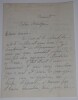 VACARESCO H&eacute;l&egrave;ne - LETTRE AUTOGRAPHE SIGNEE &Agrave; Auguste DORCHAIN. H&eacute;l&egrave;ne VACARESCO