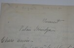 VACARESCO H&eacute;l&egrave;ne - LETTRE AUTOGRAPHE SIGNEE &Agrave; Auguste DORCHAIN. H&eacute;l&egrave;ne VACARESCO