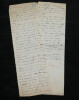 Joseph Denais - Manuscrit autographe sign&eacute; - "Nous sommes fous !.." 2 pages. Joseph DENAIS