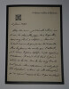 Paul HERVIEU LETTRE AUTOGRAPHE SIGN&Eacute;E &Agrave; L&eacute;on DAUDET Mort d'Alphonse Daudet 1898. Paul HERVIEU