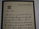 Paul HERVIEU LETTRE AUTOGRAPHE SIGN&Eacute;E &Agrave; L&eacute;on DAUDET Mort d'Alphonse Daudet 1898. Paul HERVIEU