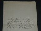 Luigi Ferrari - Page avec des lignes de texte autographes sign&eacute;es 1871. Luigi Ferrari