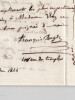 Fran&ccedil;ois Bazin - Lettre autographe sign&eacute;e &agrave; Francis WEY, pr&eacute;face - 3 pages. Fran&ccedil;ois BAZIN