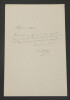 &Eacute;douard Lefebvre de Laboulaye - Lettre autographe sign&eacute;e et un portrait - 1917. &Eacute;douard Lefebvre de Laboulaye