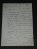 Georges Giacometti, Lettre autographe sign&eacute;e Constantinople, 1876  Ch&eacute;rif Pacha. Georges GIACOMETTI