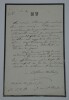 M&eacute;lanie Waldor - Lettre autographe sign&eacute;e &agrave; Monsieur Plouvier - 1870. M&eacute;lanie WALDOR