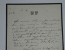 M&eacute;lanie Waldor - Lettre autographe sign&eacute;e &agrave; Monsieur Plouvier - 1870. M&eacute;lanie WALDOR