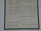 M&eacute;lanie Waldor - Lettre autographe sign&eacute;e &agrave; Monsieur Plouvier - 1870. M&eacute;lanie WALDOR