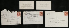 Georges Pallain - 5 L.A.S + 2 cartes de visite autographes + 3 enveloppes - 1914. Georges PALLAIN