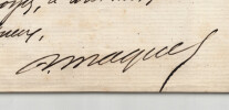 Lettre autographe sign&eacute;e Auguste Maquet – Dumas – Rue de Bruxelles. Auguste MAQUET