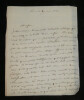 Joseph Fran&ccedil;ois Michaud - LETTRE AUTOGRAPHE SIGN&Eacute;E - Paris 1821. Joseph-Fran&ccedil;ois MICHAUD