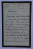Ath&eacute;na&iuml;s MICHELET n&eacute;e MIALARET,LETTRE AUTOGRAPHE SIGN&Eacute;E, mort de Jules MICHELET. Ath&eacute;na&iuml;s MICHELET