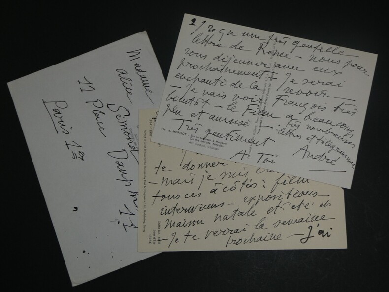 Andr&eacute; DUNOYER DE SEGONZAC -CARTE-LETTRE AUTOGRAPHE SIGN&Eacute;E A Alice SIMOND 1969 2p. Andr&eacute; DUNOYER DE SEGONZAC