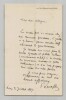 Pierre &Eacute;mile Levasseur - Lettre autographe sign&eacute;e - questionnaire - 1887. Pierre &Eacute;mile LEVASSEUR