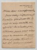 Auguste Maquet - Lettre autographe sign&eacute;e. Auguste MAQUET