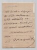 Auguste Maquet - Lettre autographe sign&eacute;e. Auguste MAQUET
