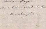Alfred M&eacute;zi&egrave;res - Lettre autographe sign&eacute;e &agrave; Henri d'Orl&eacute;ans, duc d'Aumale. Alfred M&Eacute;ZI&Egrave;RES