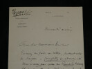 Octave Uzanne - Lettre autographe sign&eacute;e "nous n'en sortirons jamais". Octave UZANNE