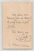 Jules Massenet - Lettre autographe sign&eacute;e &agrave; son gendre L&eacute;on Bessand - 1904. Jules MASSENET