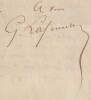 Georges Lafenestre - Lettre autographe sign&eacute;e - "Voici un sonnet !". Georges LAFENESTRE