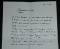Pierre LECUIRE Lettre autographe sign&eacute;e et r&eacute;ponse sign&eacute;e de De VILMORIN - 1973. Pierre LECUIRE