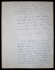 Pierre NORD, Militaire - LETTRE AUTOGRAPHE SIGN&Eacute;E, 1956. Pierre NORD