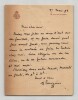 Albert Lavignac - Lettre autographe sign&eacute;e - 1892. Albert LAVIGNAC