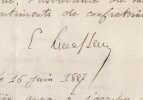 Pierre &Eacute;mile Levasseur - Lettre autographe sign&eacute;e &agrave; Risler &Eacute;conomie sociale 1887. Pierre &Eacute;mile LEVASSEUR