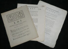 Ensemble de Loi et d&eacute;crets concernant la p&ecirc;che 1791, 1792, 1793. 
