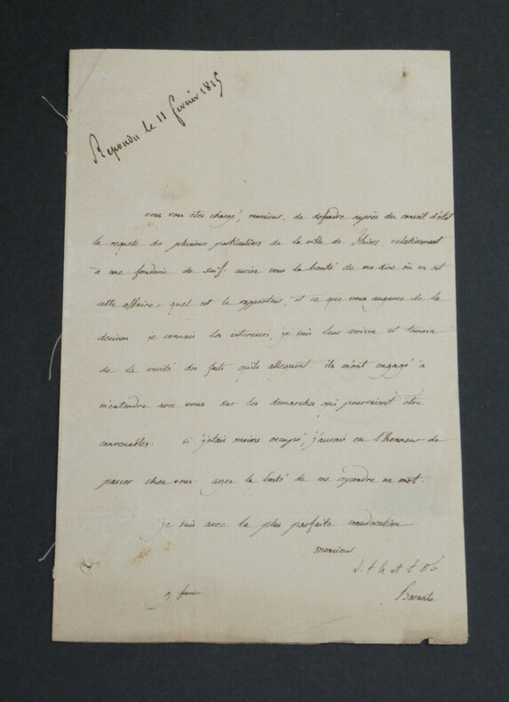 Prosper Brugi&egrave;re, Baron de Barante - LETTRE AUTOGRAPHE SIGN&Eacute;E - 1825. Amable Guillaume Prosper Brugi&egrave;re Baron de Barante