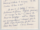 Henri d' Amfreville - Po&egrave;te - Lettre autographe sign&eacute;e, Paris le 31/12/1962. Henri d'Amfreville