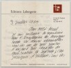 Jacques Porte - Lettre autographe sign&eacute;e &agrave; l'Abb&eacute; Morel "Œuvres admirables" 1969. Jacques PORTE