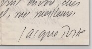 Jacques Porte - Lettre autographe sign&eacute;e &agrave; l'Abb&eacute; Morel "Œuvres admirables" 1969. Jacques PORTE