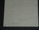 Claude ANET LETTRE AUTOGRAPHE SIGN&Eacute;E &Agrave; M LAPINA, Rue du bac, Comme Soeur Anne.... Claude ANET